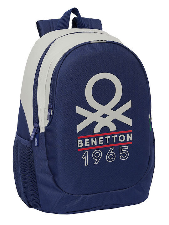 Schultasche Benetton Varsity Grau Marineblau 32 X 44 X 16 Cm