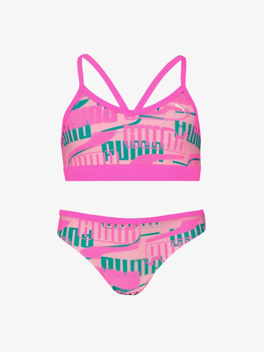 Puma Kinder-Badebekleidung Bikini Fluo Pink Combo