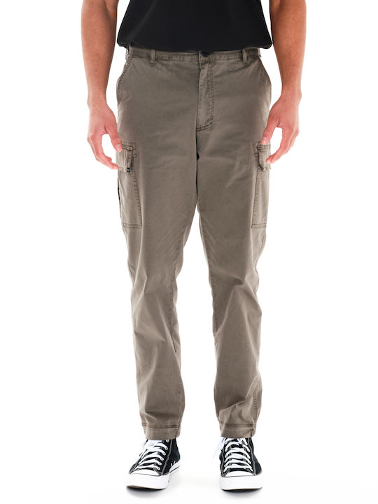 Emerson Men's Trousers Cargo Elastic in Regular Fit Khaki