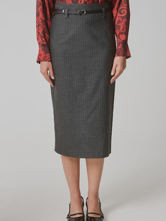 Bill Cost Pencil Skirt With Striped Pattern