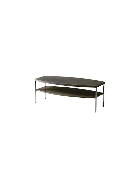 Oval Coffee Table Platinum Grey L118xW58xH43cm