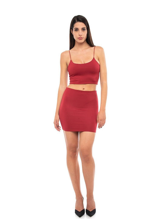 Raffaella Collection Damen Sommer Bluse mit Trägern Rot