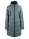 Kjelvik Women's Long Lifestyle Jacket Waterproof and Windproof for Winter with Hood Blue