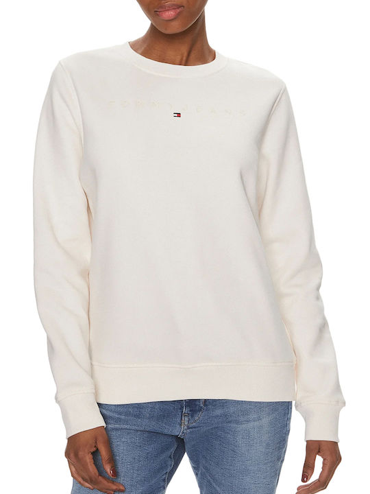 Tommy Hilfiger Tonal Linear Sweatshirt pentru femei Dw0dw17793-ybh (ybh/ancient White)