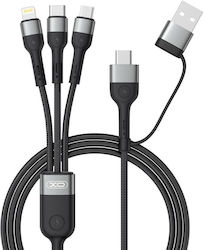 XO USB-C to Lightning Cable 60W Μαύρο 1.2m (6-IN-1)