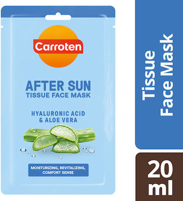 Carroten After Sun Gesichtsmaske Stoff Gesichtsmaske für After Sun mit Hyaluronsäure 20ml