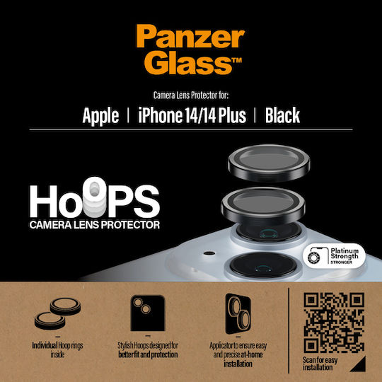 PanzerGlass Hoops Camera Protection Tempered Glass Black for the iPhone 14