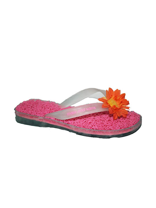 Maui & Sons Men's Flip Flops Pink