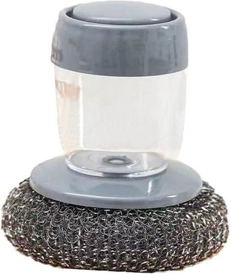 Plastic Cleaning Brush with Handle Silver