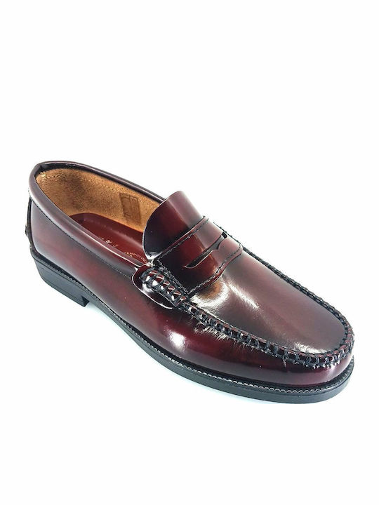 Boxer Men's Leather Loafers Burgundy