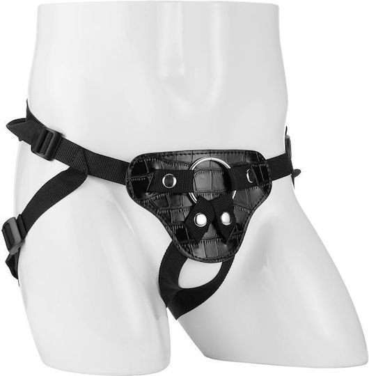 Roxane Universal Adjustable Harness With 3 Silicone Rings Black (έως 18 Δόσεις)