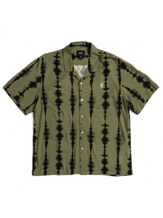 HUF Seismogram Men's Shirt Short Sleeve Olive