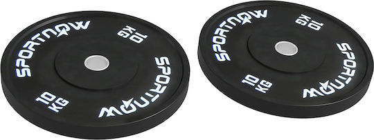 Sportnow Set Discuri De Tip Olimpic Cauciucate 2 x 10kg Φ50mm