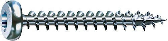 Șurub universal Spax, 4,0 x 20 mm, 1000 bucăți, T-star Plus, cap semirotund, filet complet, 4cut, Wirox A3j, galvanizat strălucitor, 0201010400205