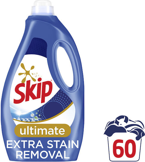 Skip Ultimate Extra Fleckenentferner Flüssig Waschmittel 3lt (60 Wäscht)