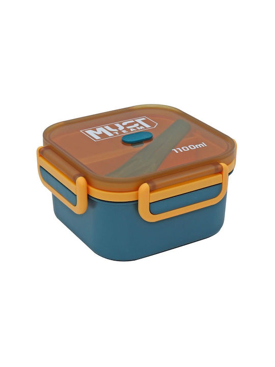 Διακάκης Plastic Lunch Box Orange/Blue 1100ml