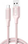 XO USB 2.0 Cable USB-C male - USB-A Ροζ (XO-NB265-TPK)