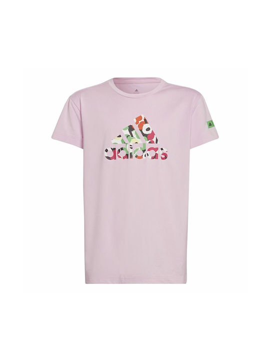 Adidas Kinder T-Shirt Rosa X Marimekko