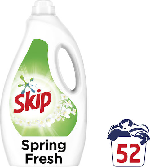 Skip Spring Fresh Υγρό Απορρυπαντικό για Χρωματιστά Ρούχα (52 Μεζούρες)