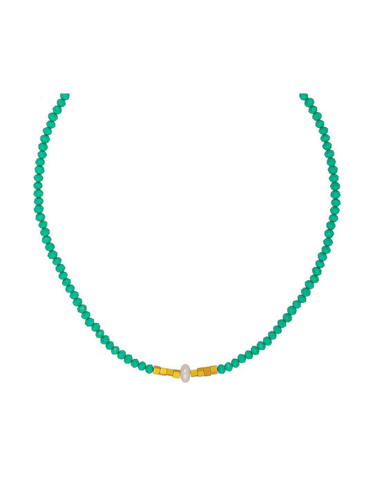 Excite-Fashion Dazzle Dreams Halskette aus Vergoldet Stahl mit Perlen