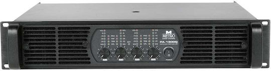 Metro PA-1300Q Amplificator De Putere PA Cu 4 Canale 2200W/4Ω 1300W/8Ω