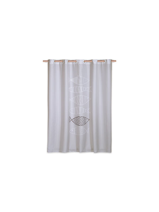 Nef-Nef Fish Shower Curtain 180x200cm Blue 035044