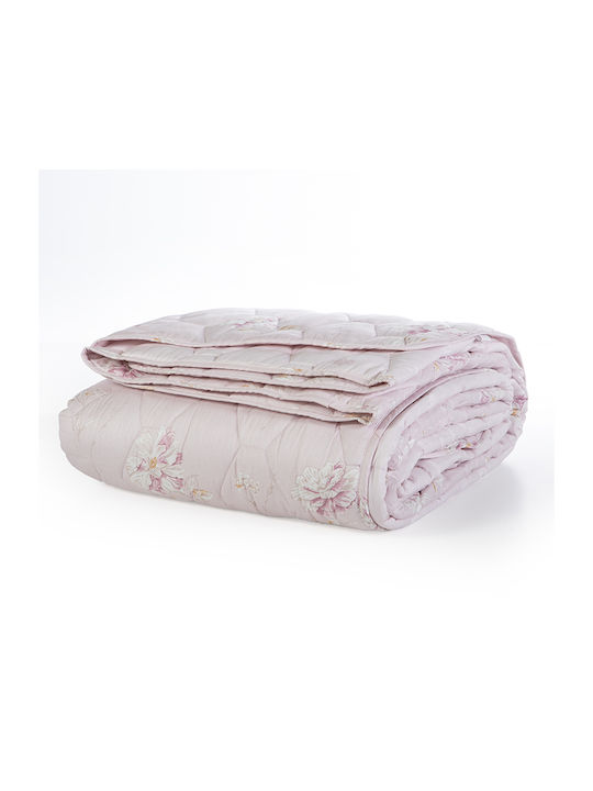 Nef-Nef Homeware Penny Coverlet Queen Size Cotton Satin Rose 240x230cm