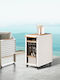 Tisch Bar für kleine Außenbereiche Stabil Airport Taupe 76.5x40x88cm