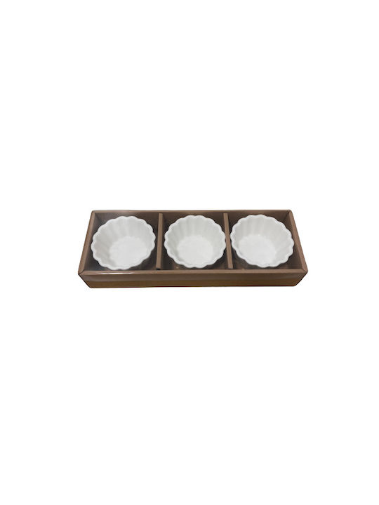 Excellent Houseware Ceramică Platou pentru aperitive Albă L8.5xl4cm 1buc