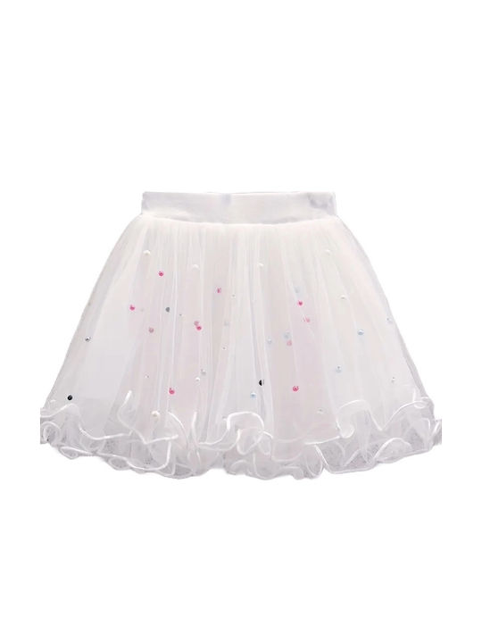 Unicorn Kids Tutu Skirt White