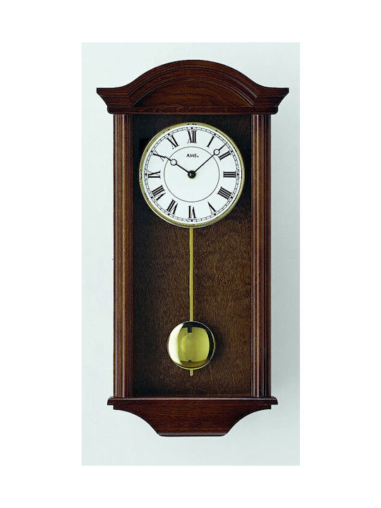 AMS Wall Clock Brown