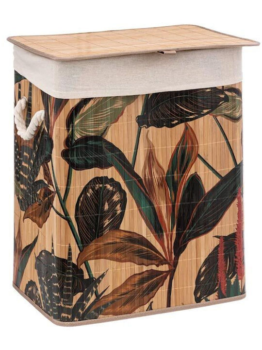 Aria Trade Laundry Basket Bamboo Folding with Cap 50x41.5x30cm