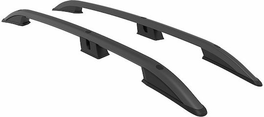 Rafturi de acoperiș din aluminiu Coroana neagră pentru Ford Ranger (t6/p375) 4d 2pcs