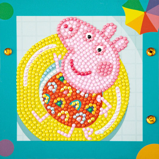Diamond Dotz Peppa Pig Karte Diamond Painting Kit 13x13cm
