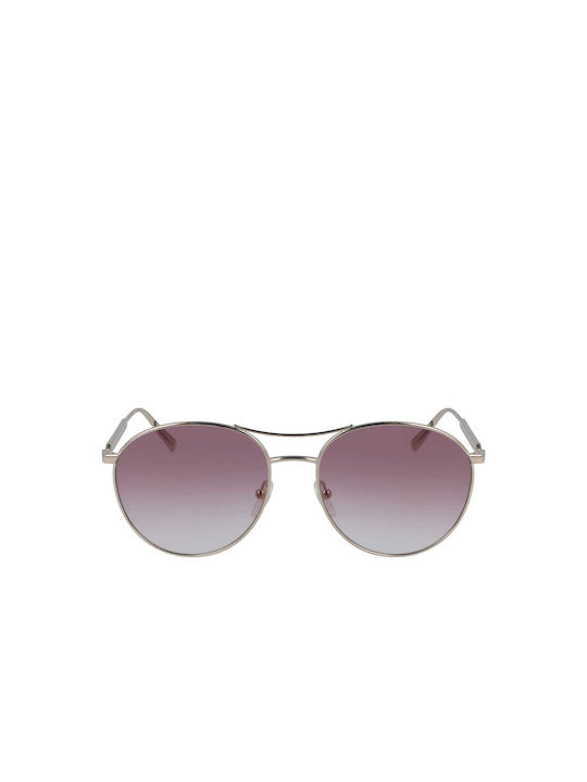 Longchamp Women's Sunglasses with Silver Metal Frame and Purple Gradient Lens LO133S 597