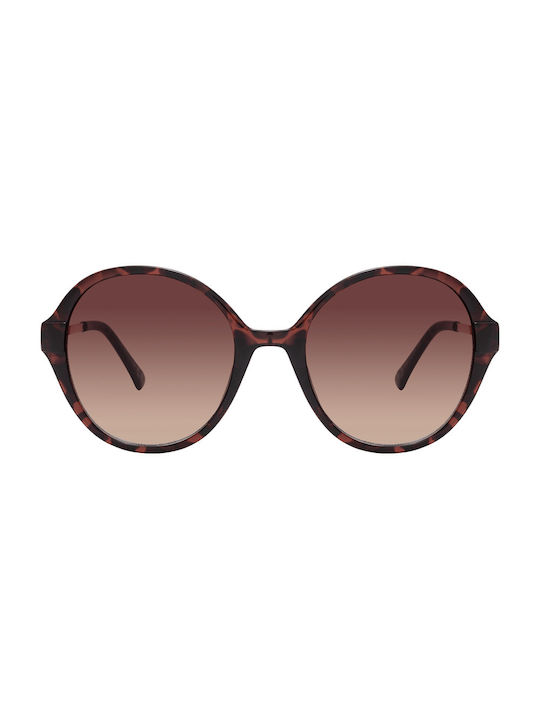 Women's Sunglasses with Brown Tartaruga Plastic Frame and Brown Gradient Lens 028002-01