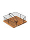 Serviettenhalter Schwarz 19x19x7cm AT1189871