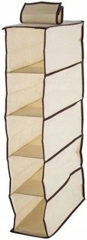 Stoff Kleideraufbewahrung Für Anzug In Ecru Farbe 30x30x120cm Zola