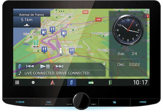 Kenwood Auto-Audiosystem (Bluetooth/USB/WiFi/GPS/Apple-Carplay/Android-Auto) mit Touchscreen 10.1"