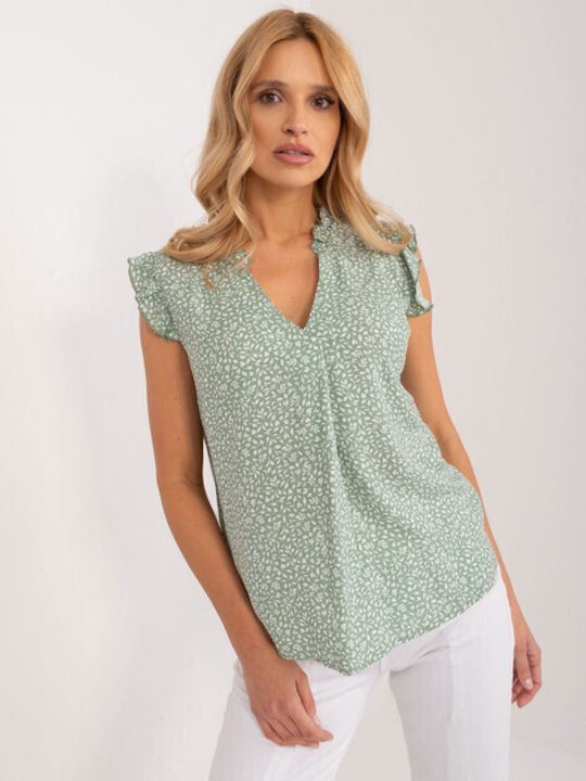 Sublevel Damen Bluse Ärmellos Mint