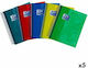 Oxford Set of 5 Spiral Notebooks 120 Sheets with White Pages with Hard Cover Multicolour