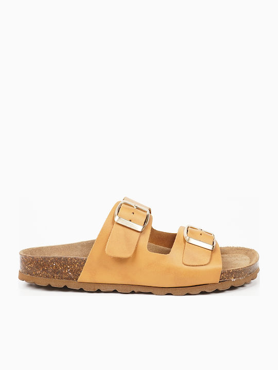 Flivver Δερμάτινα Γυναικεία Σανδάλια Camel