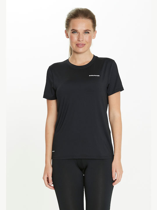 Damen Sportlich T-Shirt Schnell trocknend Schwarz