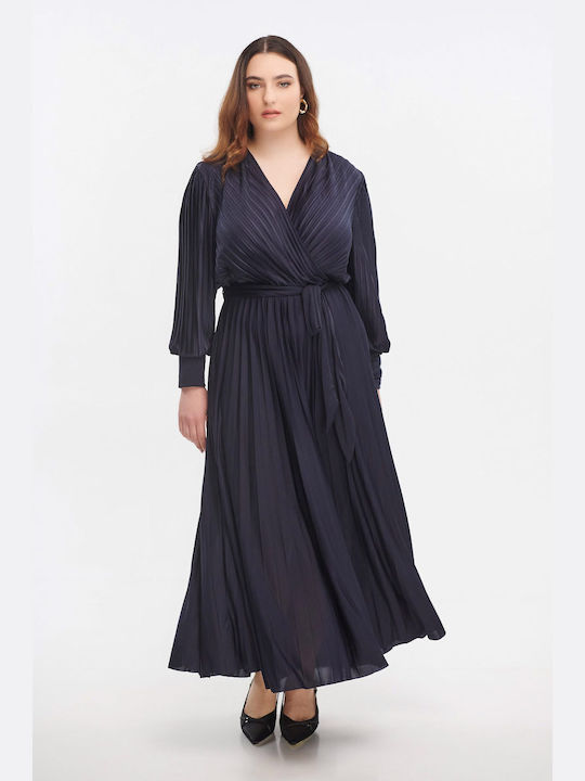 Jucita Midi Dress Wrap Blue