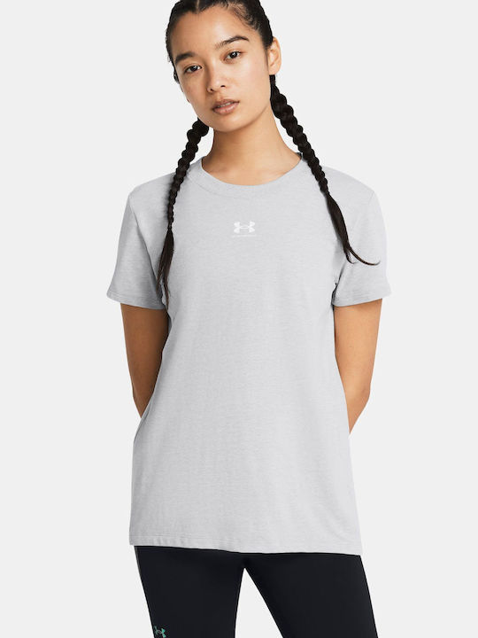 Under Armour Γυναικείο Αθλητικό T-shirt Γκρι