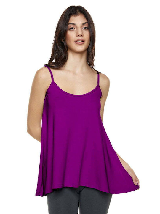 Bodymove Women's Summer Blouse with Straps Purple