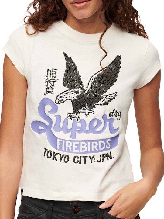 Superdry Damen T-shirt Weiß