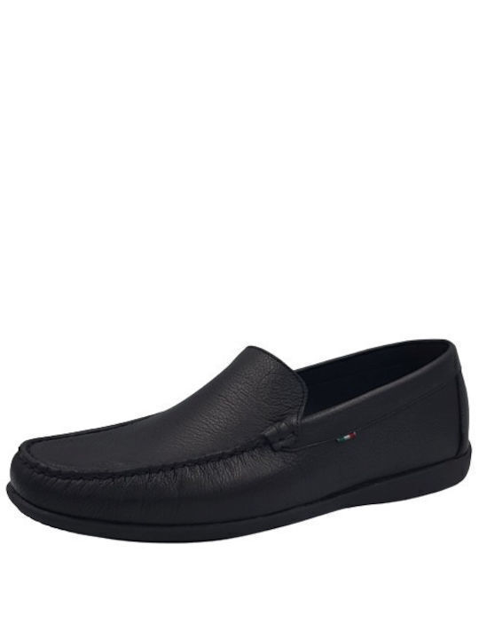 Ragazza Men's Leather Moccasin 0106 Ss24, Black, Man