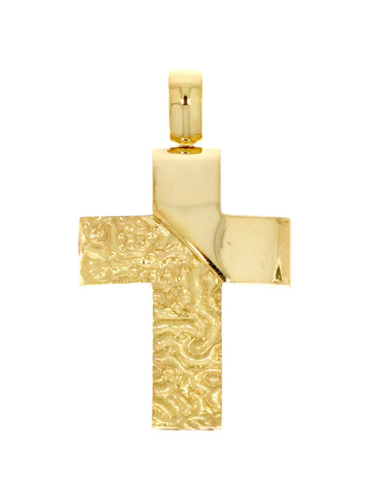 Senzio Belibasakis Herren Gold Kreuz 14K