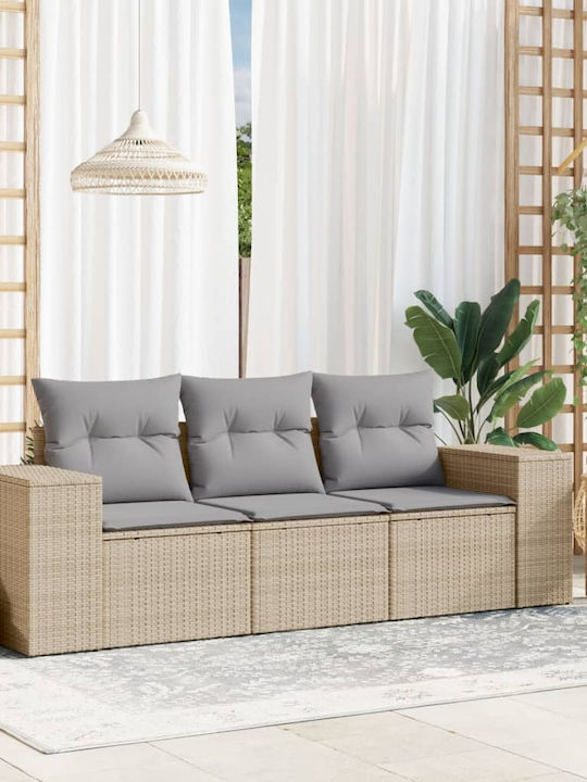 Tree-Seater Outdoor Rattan Sofa with Cushions 5...